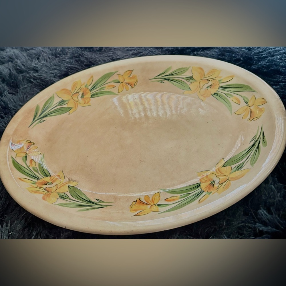 Floral Ceramic Serving Platter